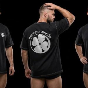 The black and white - T-shirt homme noir a logo